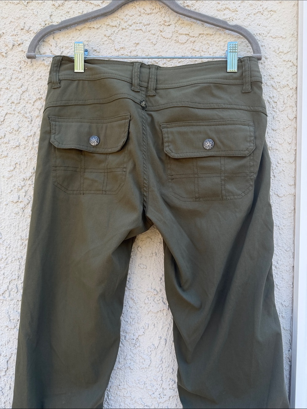 PrAna Women's Halle Army Green Roll up Hiking Pants Size 2 - Picture 8 of 10